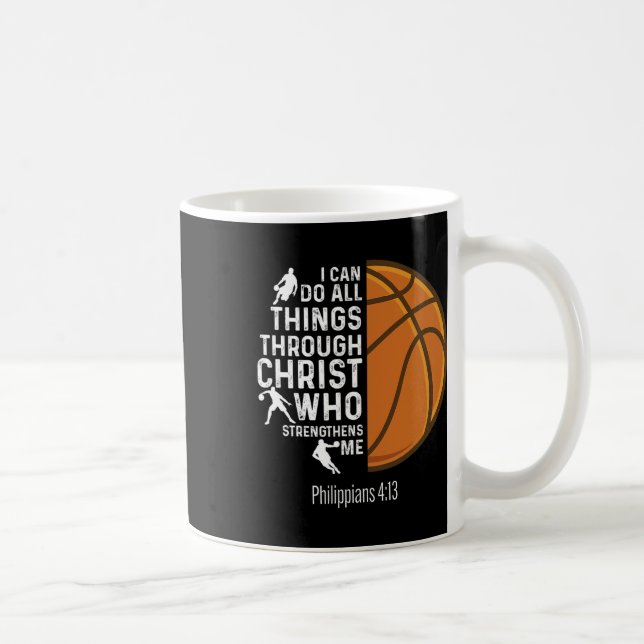 Jag kan göra alla saker genom Kristus - Sketll Pla Kaffemugg (Höger)