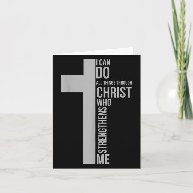 Jag kan göra alla saker genom Kristus som stärker Kort (Framsida)