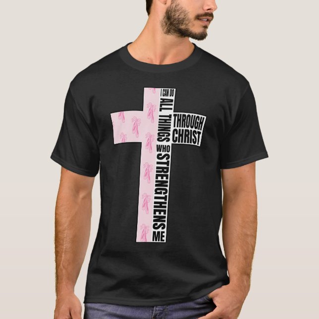 Jag kan göra alla saker genom Kristus som stärker T Shirt (Framsida)