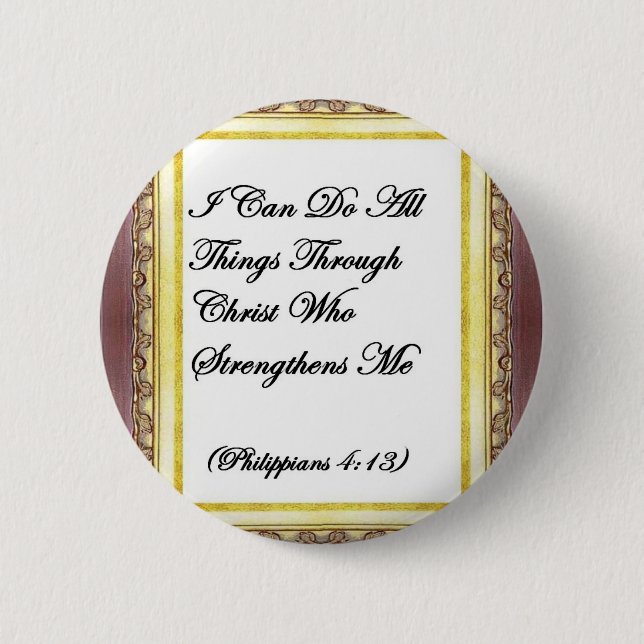 Jag kan göra alla saker till och med Kristus Knapp (Framsida)