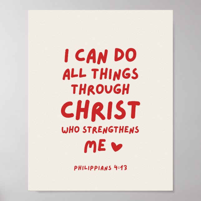 Jag kan göra alla ting Filipperbrevet 4:13 Poster (Framsidan)
