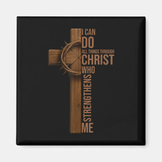 Jag kan göra alla ting genom Kristus Jesus Kristna Magnet