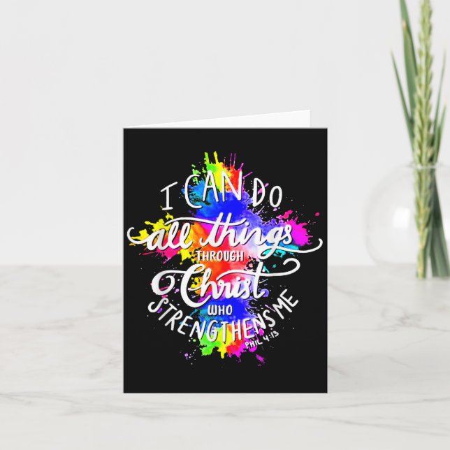 Jag kan göra alla ting genom Kristus som stärker Kort (Framsida)