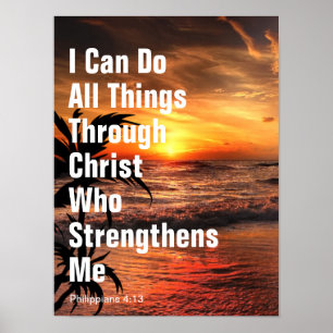 Jag kan göra alla ting genom Kristus som stärker Poster
