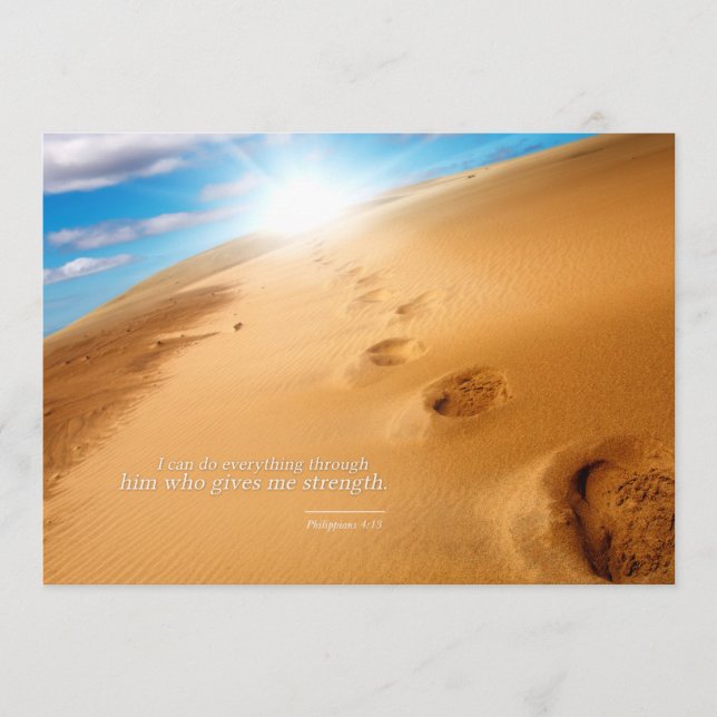 Jag kan göra allt genom hans vykort (Framsida)