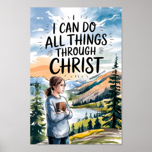 Jag kan göra allt Sak Christian Tonåring Girl Poster