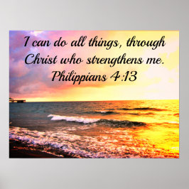 JAG KAN GÖRA ALLT SAK GENOM CHRIST DU STÄRKER. POSTER