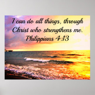 JAG KAN GÖRA ALLT SAK GENOM CHRIST DU STÄRKER. POSTER