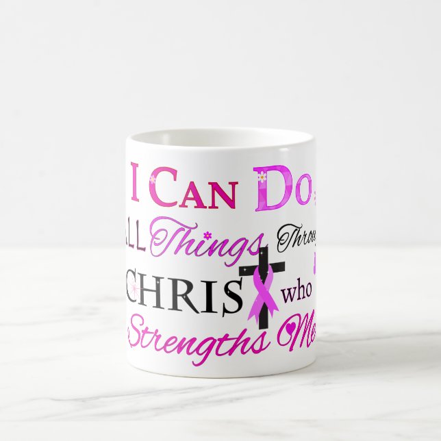 JAG KAN GÖRA ALLT Sak GENOM CHRIST Kaffemugg (Center)