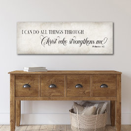 Jag kan göra allt sak genom Kristi väggkonst
