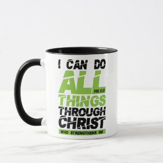 Jag kan göra allt sak genom Kristus bibel vers Mugg