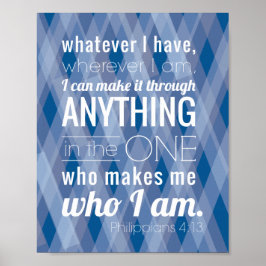 Jag kan göra allt Sak genom Kristus bibel Verse Poster