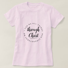 Jag kan göra allt Sak genom Kristus bibel Verse T Shirt