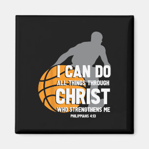 Jag kan göra allt Sak genom Kristus Christian Bask Magnet