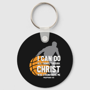 Jag kan göra allt Sak genom Kristus Christian Bask Nyckelring