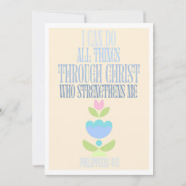 Jag kan göra allt Sak genom Kristus Faith Julkort