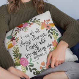 Jag kan göra allt sak genom Kristus, filippianer Kudde