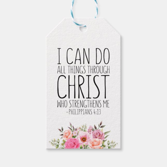 Jag kan göra allt Sak genom Kristus, Filippinerna  Presentetikett (Framsidan)