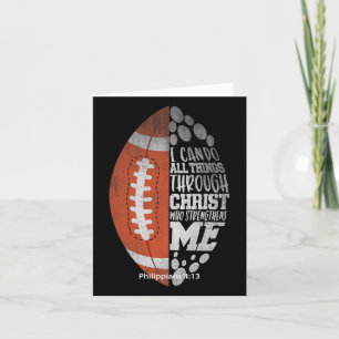 Jag kan göra allt Sak genom Kristus Football Krist Kort