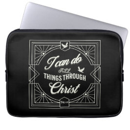 Jag kan göra allt Sak genom Kristus Laptop Fodral