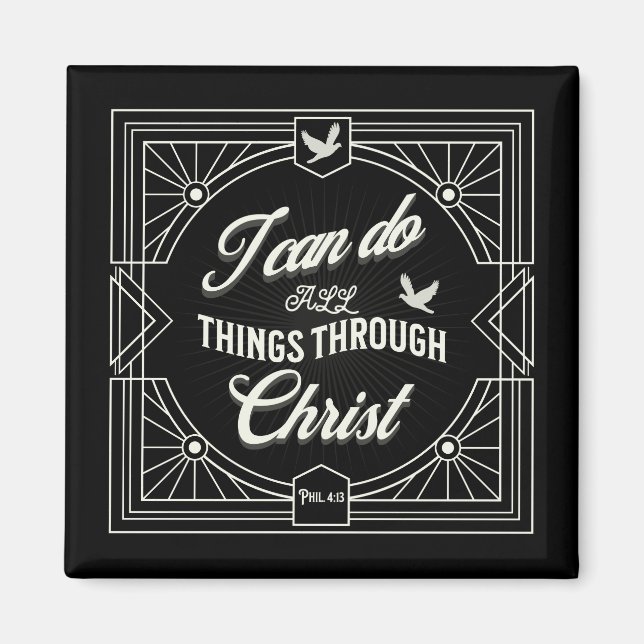 Jag kan göra allt sak genom Kristus Magnet (Framsidan)