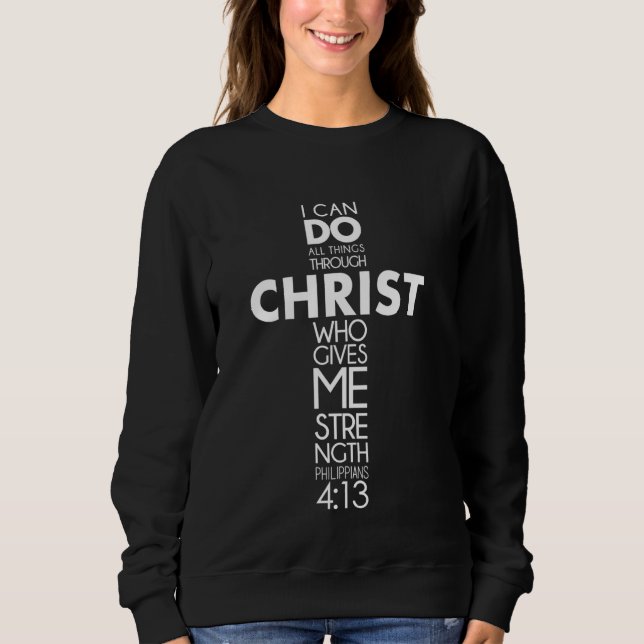Jag kan göra allt Sak genom Kristus Philippians 41 T Shirt (Framsida)