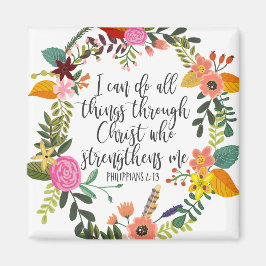Jag kan göra allt sak genom Kristus Philippians Magnet