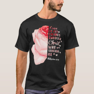 Jag kan göra allt sak genom Kristus Philippians Ro T Shirt