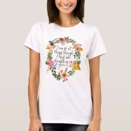 Jag kan göra allt sak genom Kristus Philippians T Shirt
