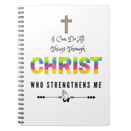 Jag kan göra allt Sak genom Kristus som stärker Anteckningsbok