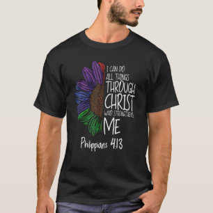 Jag kan göra allt Sak genom Kristus som stärker T Shirt