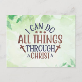 Jag kan göra allt sak genom Kristus Vykort