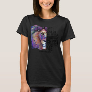 Jag kan göra allt Sak genom Lejona bibeln T Shirt
