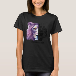 Jag kan göra allt Sak genom Lejona bibeln T Shirt