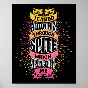 Jag kan göra allt Sak genom spite-nuny Motivation Poster