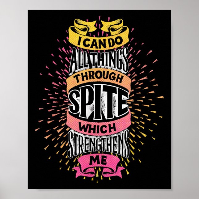 Jag kan göra allt Sak genom spite-nuny Motivation Poster (Framsidan)