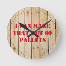JAG KAN GÖRA DET AV PALLETS ROUND CLOCK