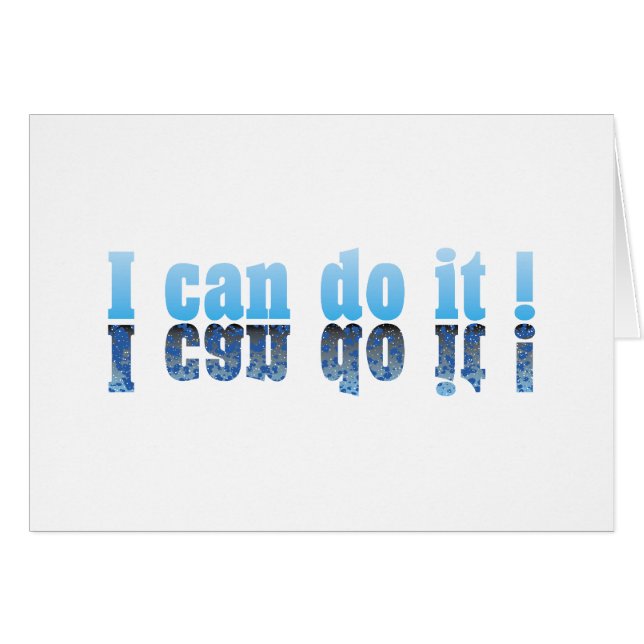 Jag kan göra det! hälsningskort (Framsidan Horizontal)