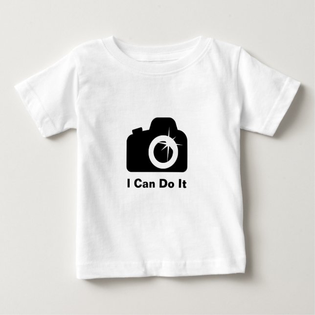 Jag kan göra det kamera t-shirt (Framsida)
