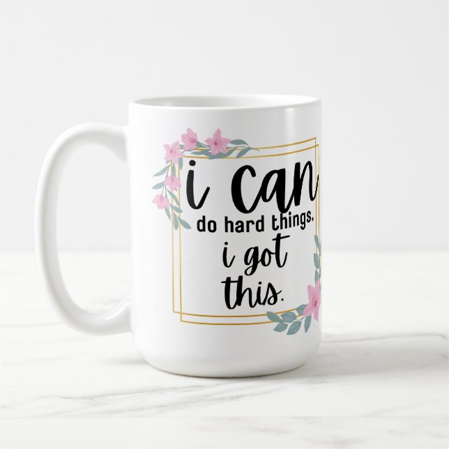 Jag kan göra hård Sak (Azaleas) Kaffemugg (Vänster)