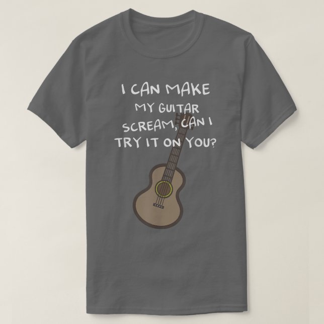 Jag kan göra mitt gitarr-skrik... t shirt (Design framsida)
