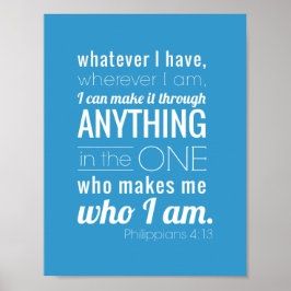 Jag kan göra sak, filippier 4:13 poster