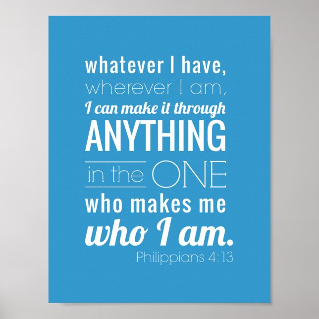 Jag kan göra sak, filippier 4:13 poster (Framsidan)