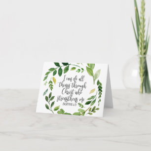 Jag kan göra sak genom Kristus, Bible Verse Kort