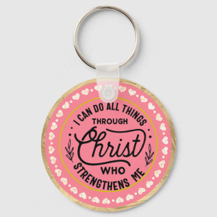 Jag kan göra sak genom Kristus. Nyckelring