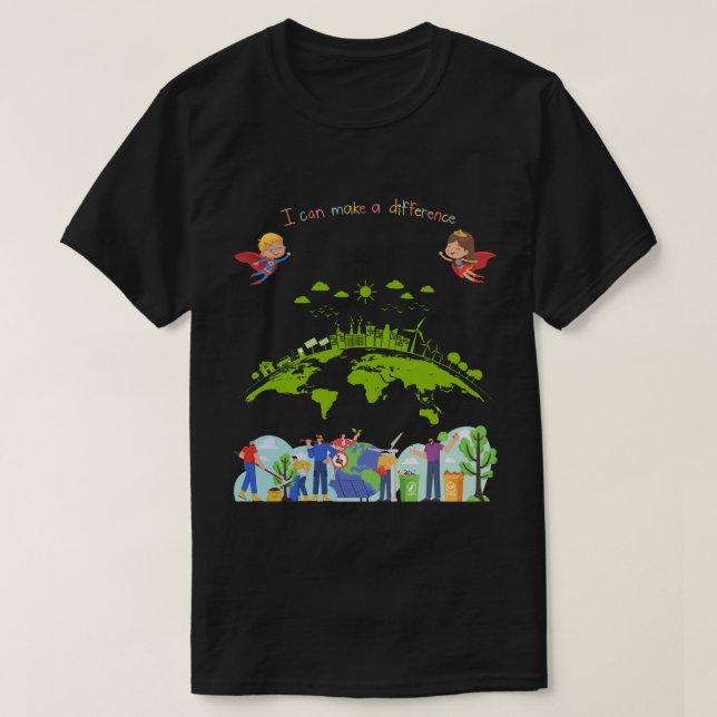 Jag kan göra skillnad t shirt (Design framsida)