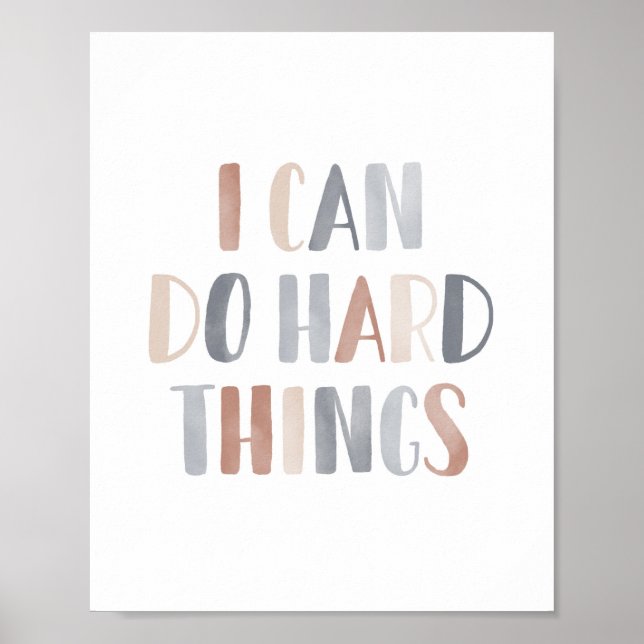 Jag kan göra Svåra Saker Boho Barnkammardekor Poster (Framsidan)