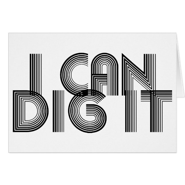 Jag kan Gräva det Hälsningskort (Framsidan Horizontal)