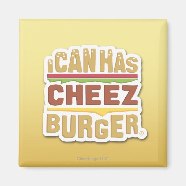 Jag kan ha Cheezburger (skugga) Magnet (Framsidan)