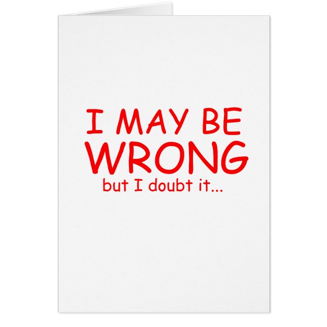 Jag kan ha fel hälsningskort (Framsidan)